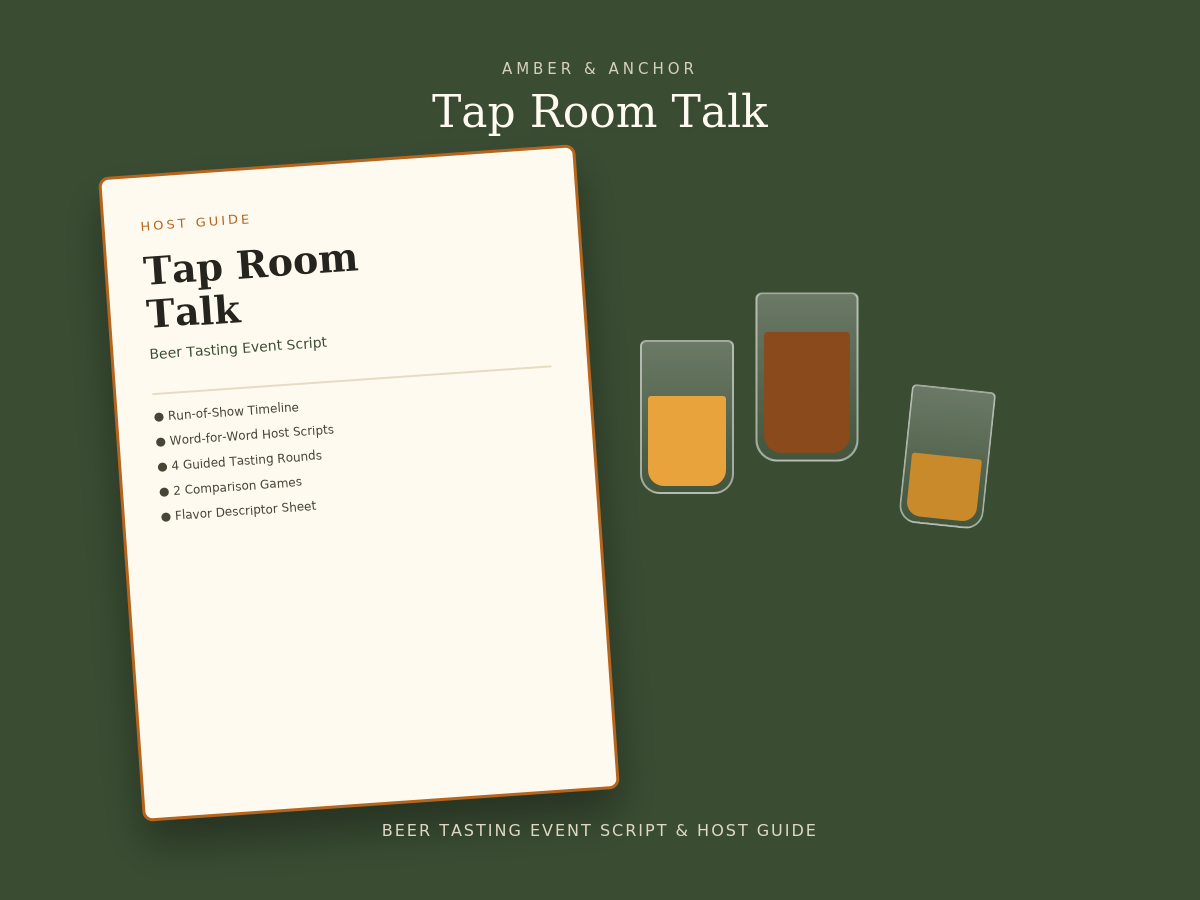Tap Room Talk — Beer Tasting Event Script & Host Guide